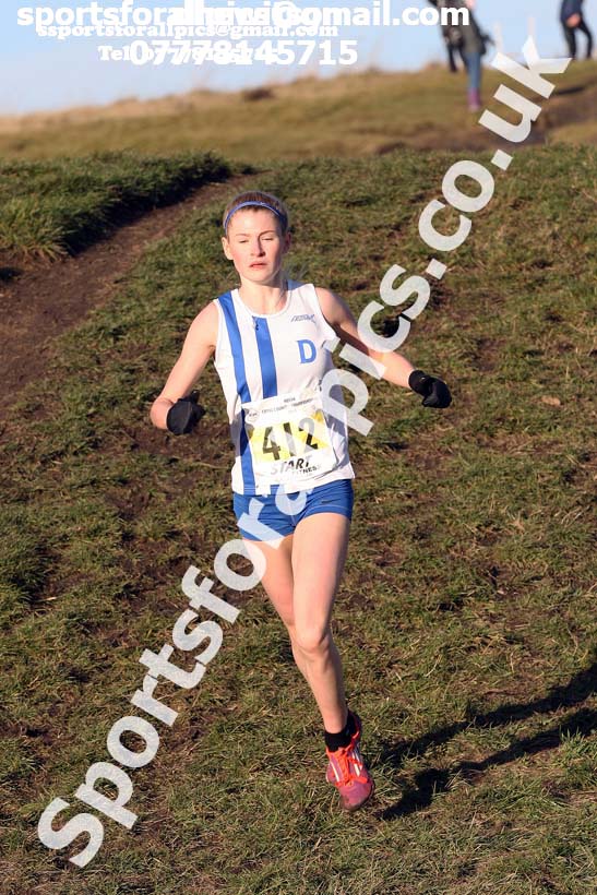 Womens under-17s and under-20s North Eastern Cross Country, 2018 Northern Cross Country Champs., Wrekenton, Gateshead. Photo:  David T. Hewitson/Sports for All Pics